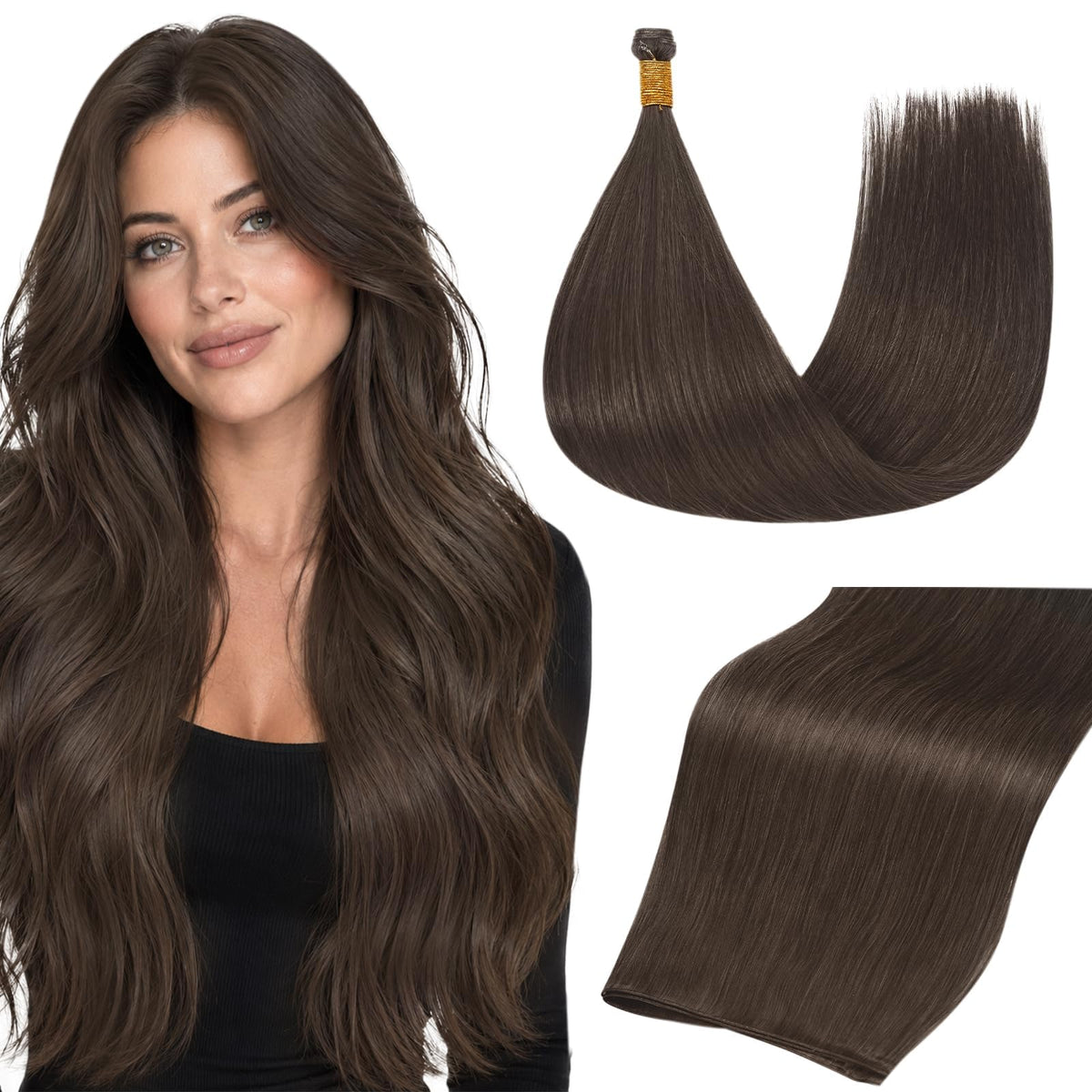 Full Shine Genius Weft Hair Extensions 18 Inch front view