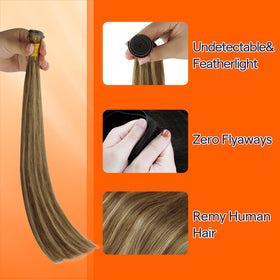 Full Shine Genius Weft Hair Extensions 18 Inch side view