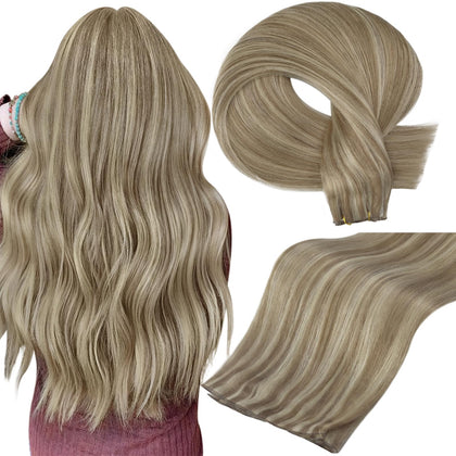 Full Shine Genius Weft Hair Extensions 20 Inch 60G front view