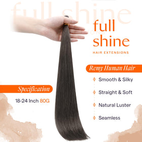 Full Shine Genius Weft Hair Extensions 20 Inch 80G packaging