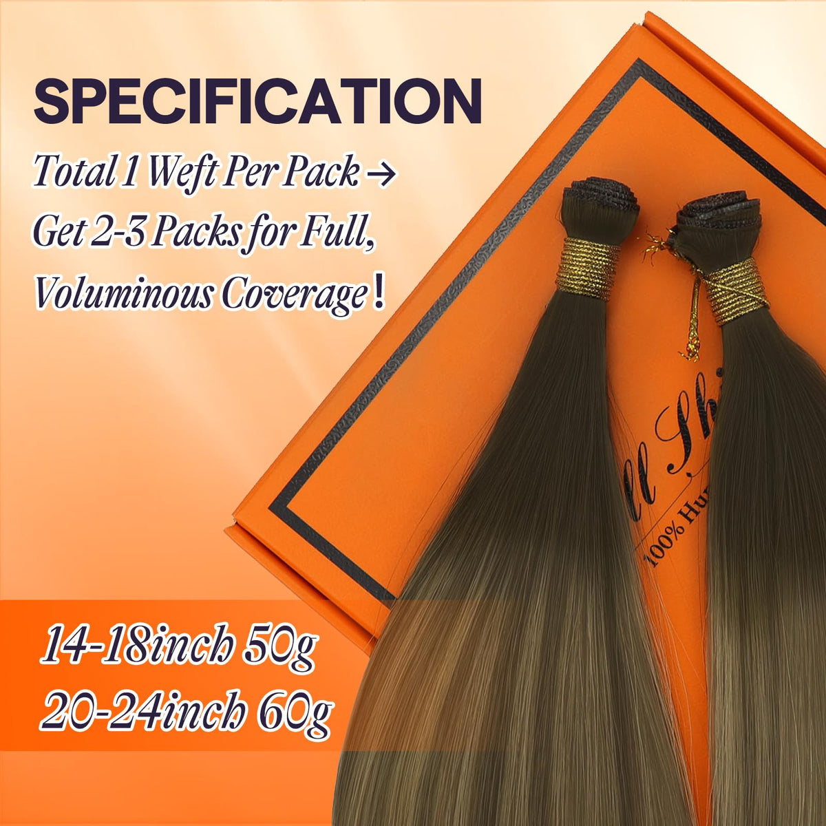 Full Shine Genius Weft Hair Extensions 20 Inch in natural light