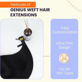 Full Shine Genius Weft Hair Extensions 20 Inch lifestyle scene