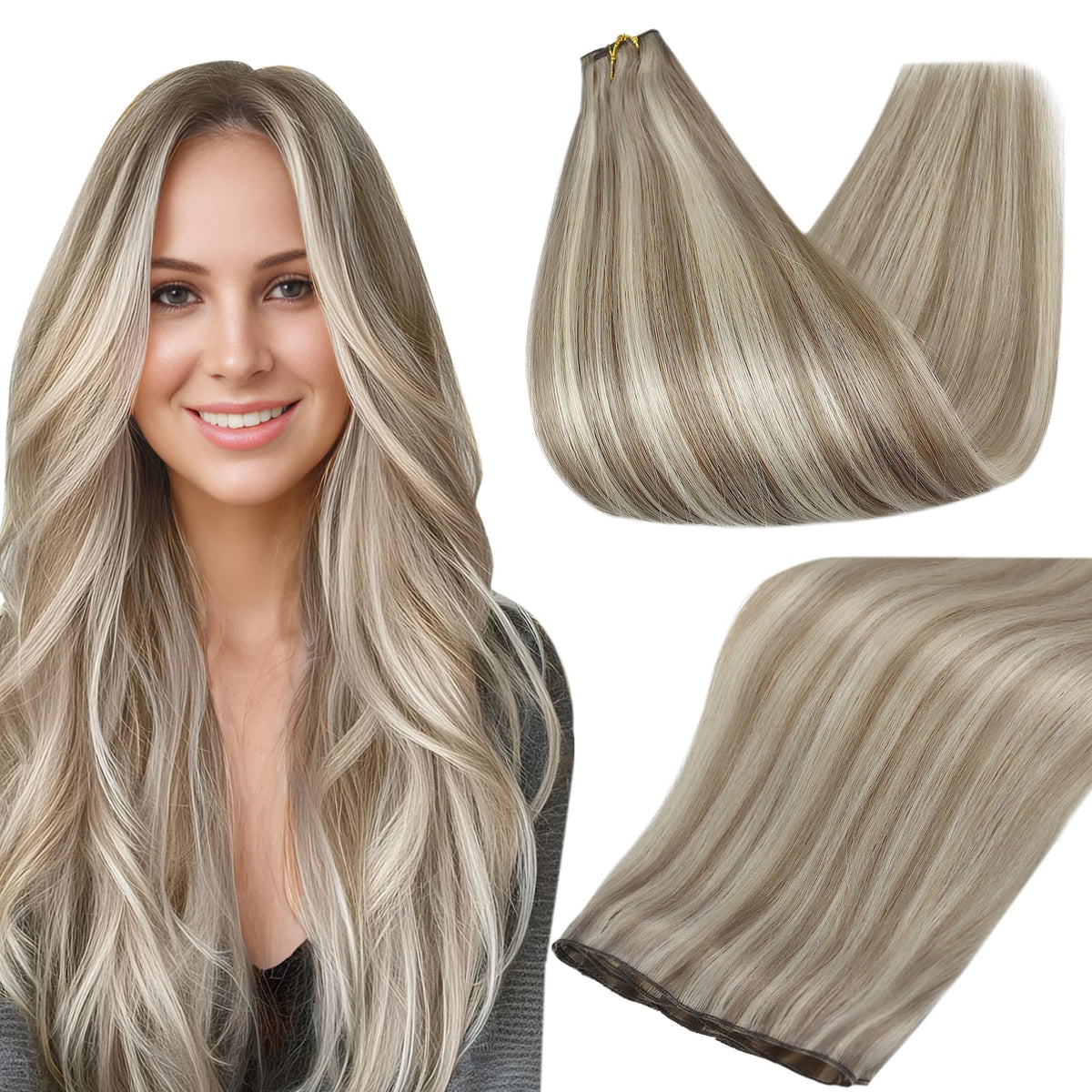 Full Shine Genius Weft Hair Extensions 22 Inch front view