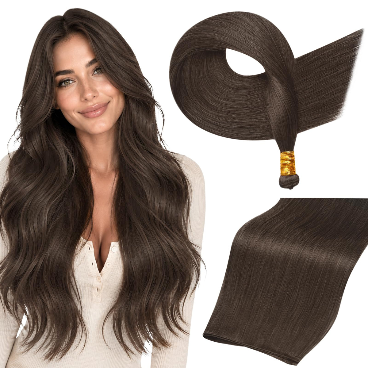 Full Shine Genius Weft Hair Extensions 22 Inch front view