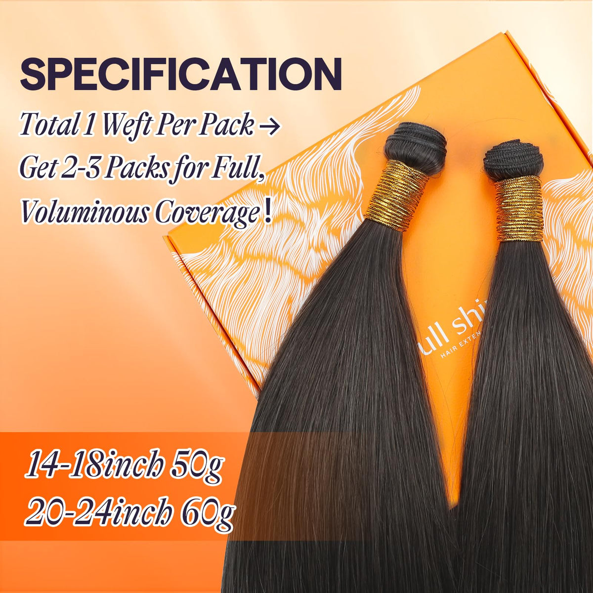 Full Shine Genius Weft Hair Extensions 22 Inch in natural light