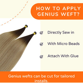 Full Shine Genius Weft Hair Extensions 22 Inch in packaging