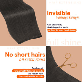 Full Shine Genius Weft Hair Extensions 22 Inch packaging