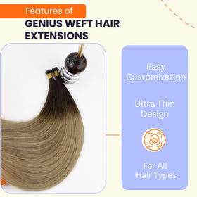Full Shine Genius Weft Hair Extensions 22 Inch side view