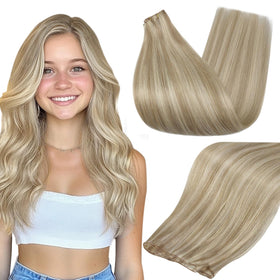 Full Shine Genius Weft Hair Extensions 24 Inch 80g front view