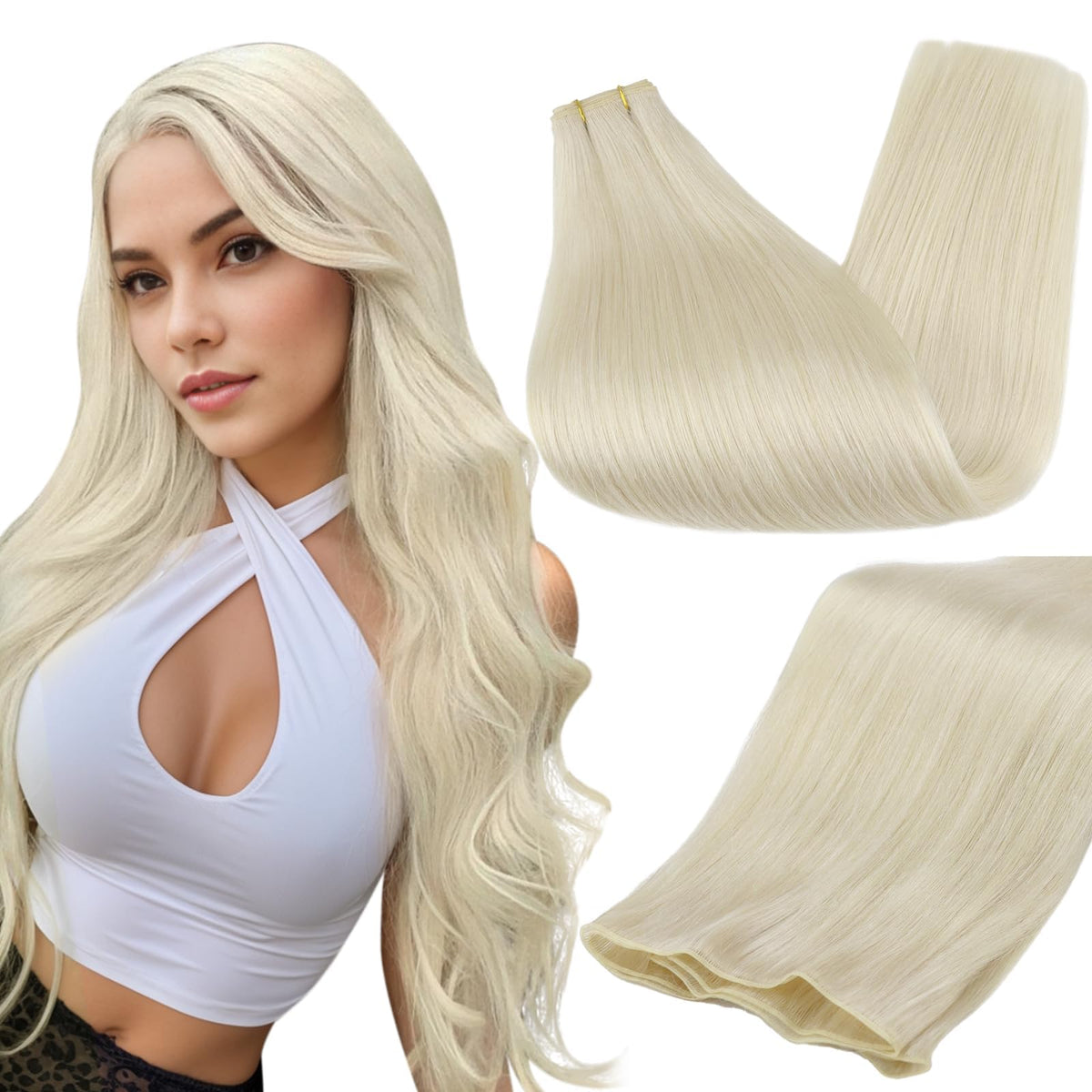 Full Shine Genius Weft Hair Extensions 24 Inch front view