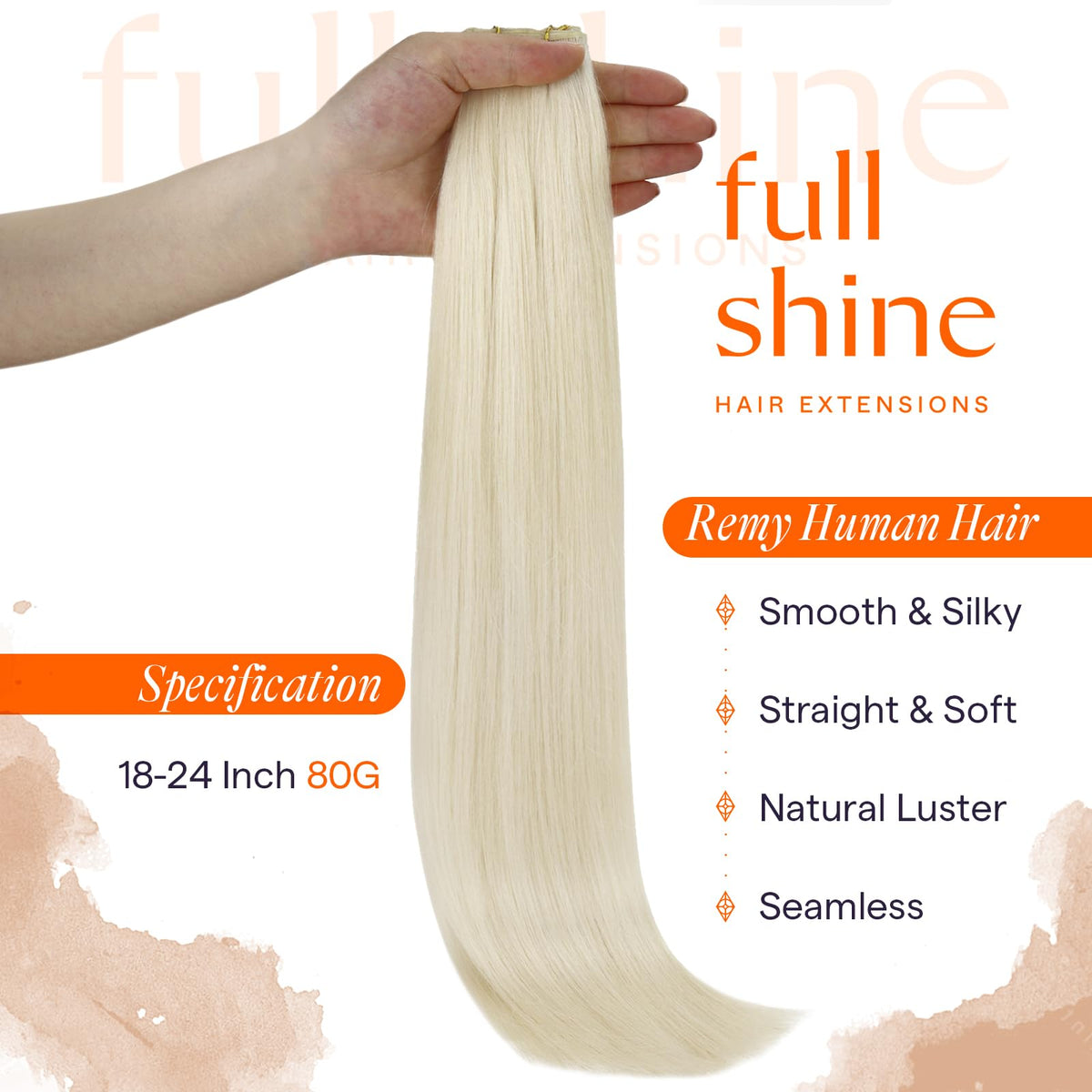 Full Shine Genius Weft Hair Extensions 24 Inch packaging
