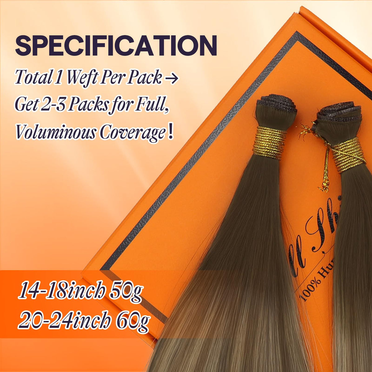 Full Shine Genius Weft Hair Extensions displayed in various colors
