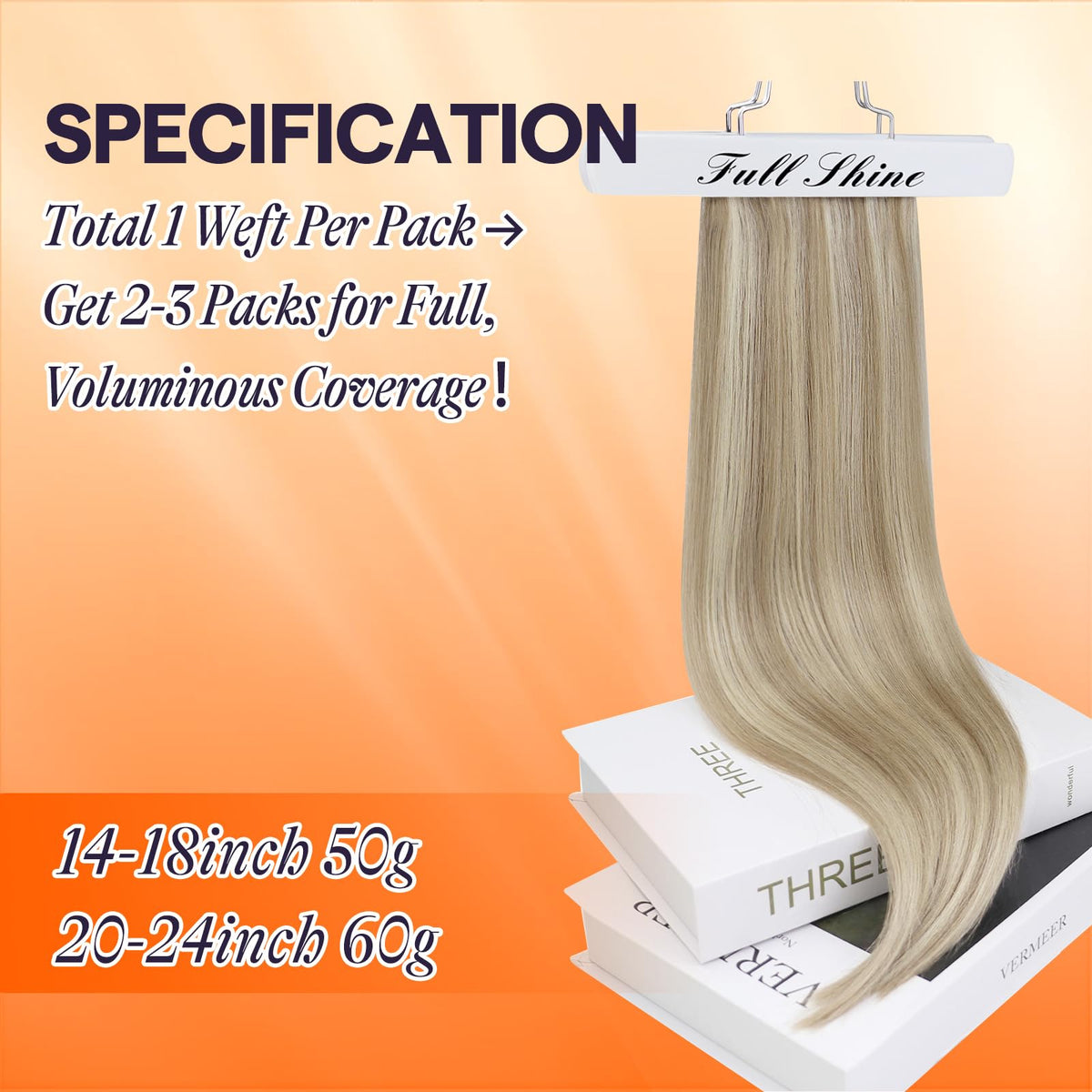 Full Shine Genius Weft Hair Extensions in natural light