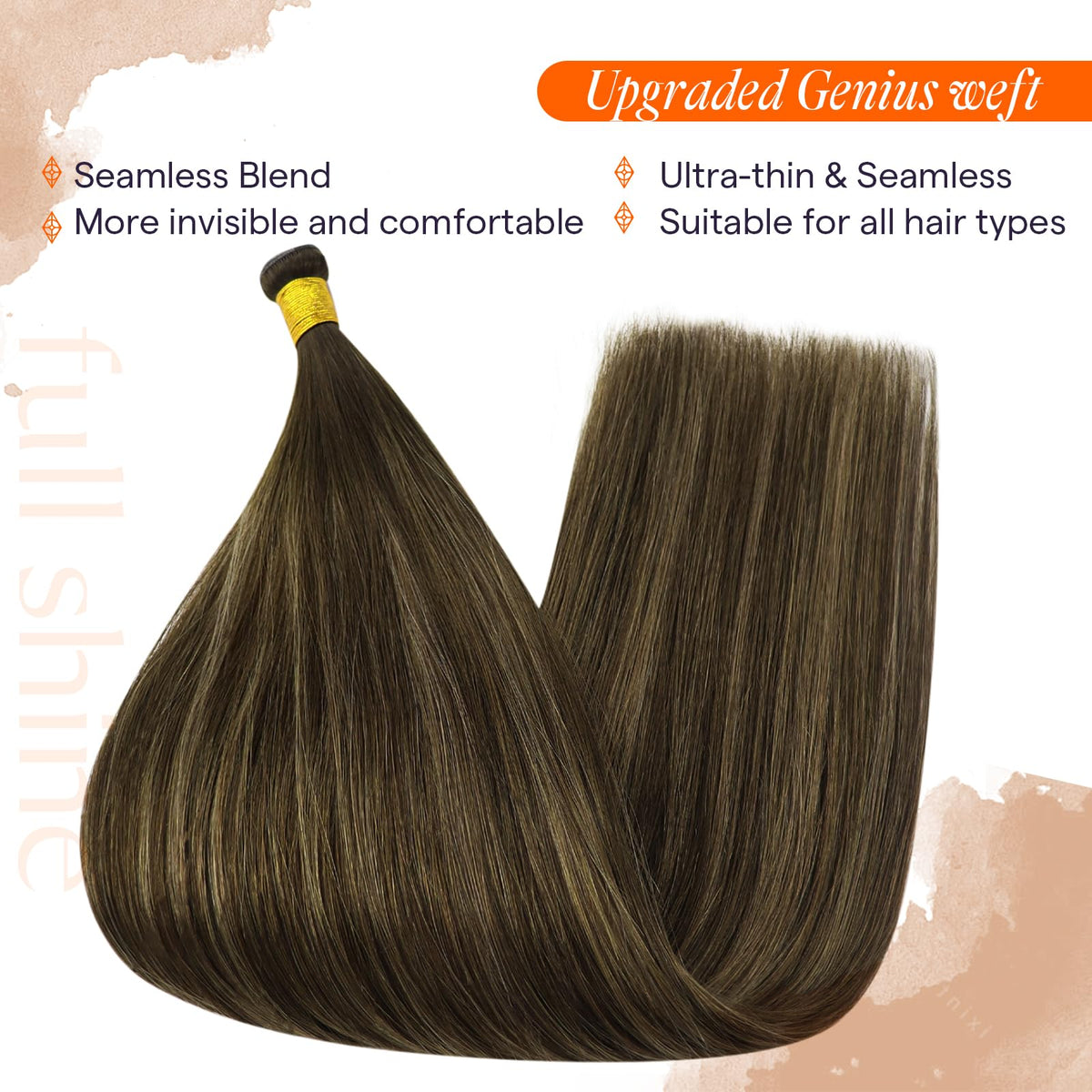 Full Shine Genius Weft Hair Extensions in various colours