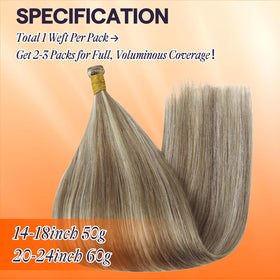 Full Shine Genius Weft Hair Extensions in various shades