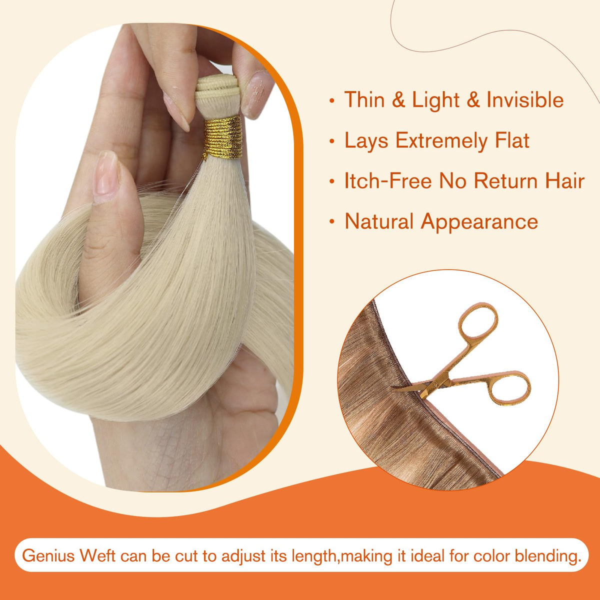 Full Shine Genius Weft Hair Extensions lifestyle scene