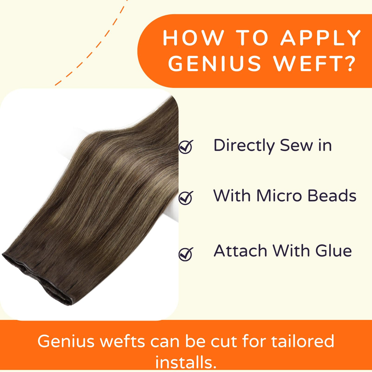 Full Shine Genius Weft Hair Extensions packaging