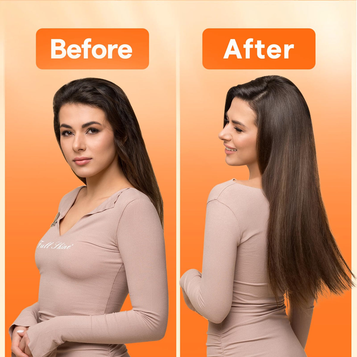 Full Shine Genius Weft Hair Extensions styled in an updo