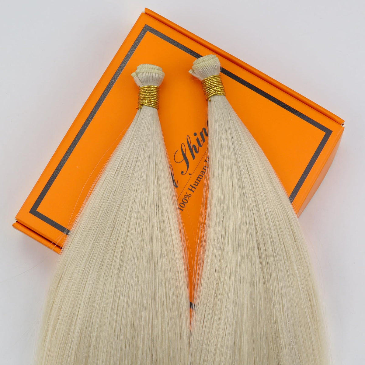 Full Shine Genius Weft Hair Extensions styling with heat tools
