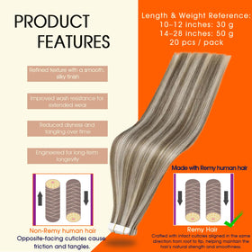 Full Shine Hair Extensions 22 Inch Ash Blonde packaging