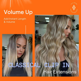 Full Shine Hair Extensions arranged for styling