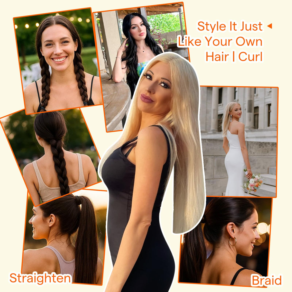 Full Shine hair extensions cut to custom width