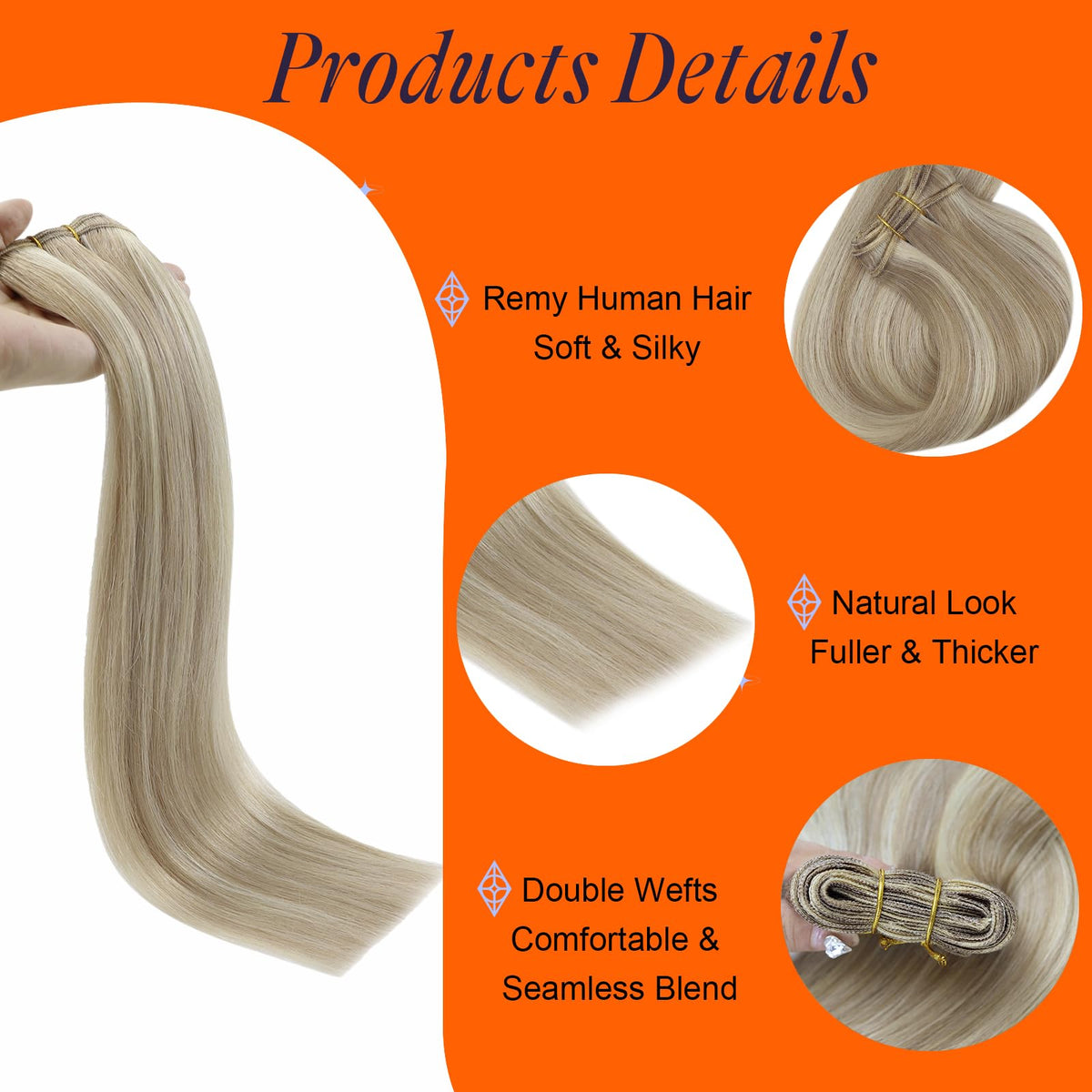 Full Shine hair extensions displayed in multiple colour options