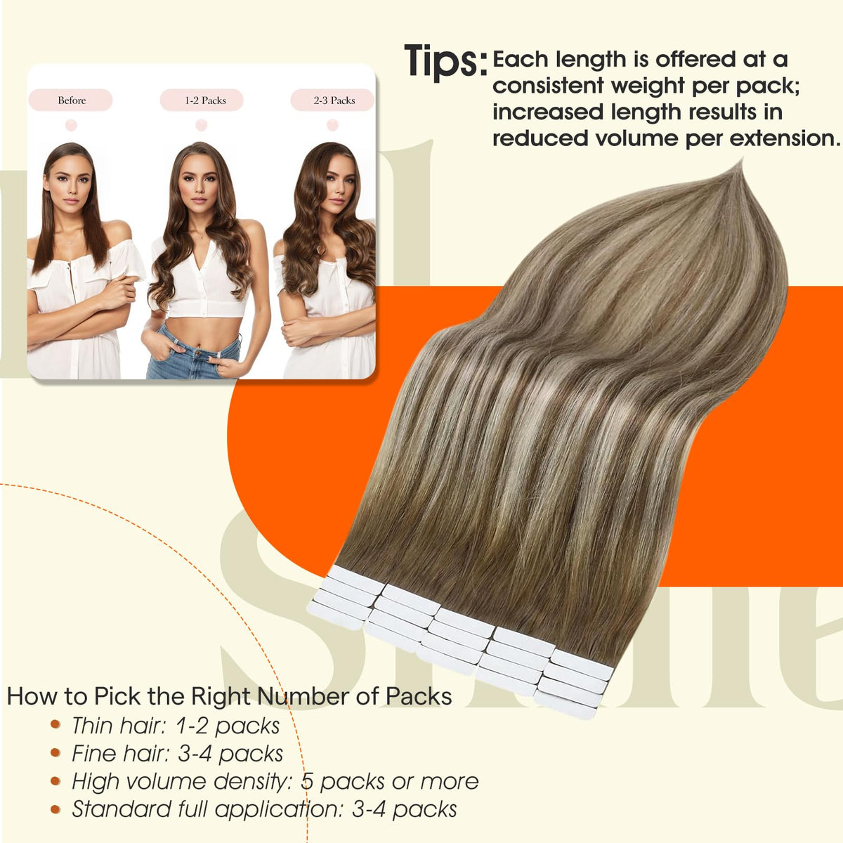 Full Shine Hair Extensions displayed in packaging
