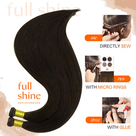 Full Shine Hair Extensions displayed in packaging