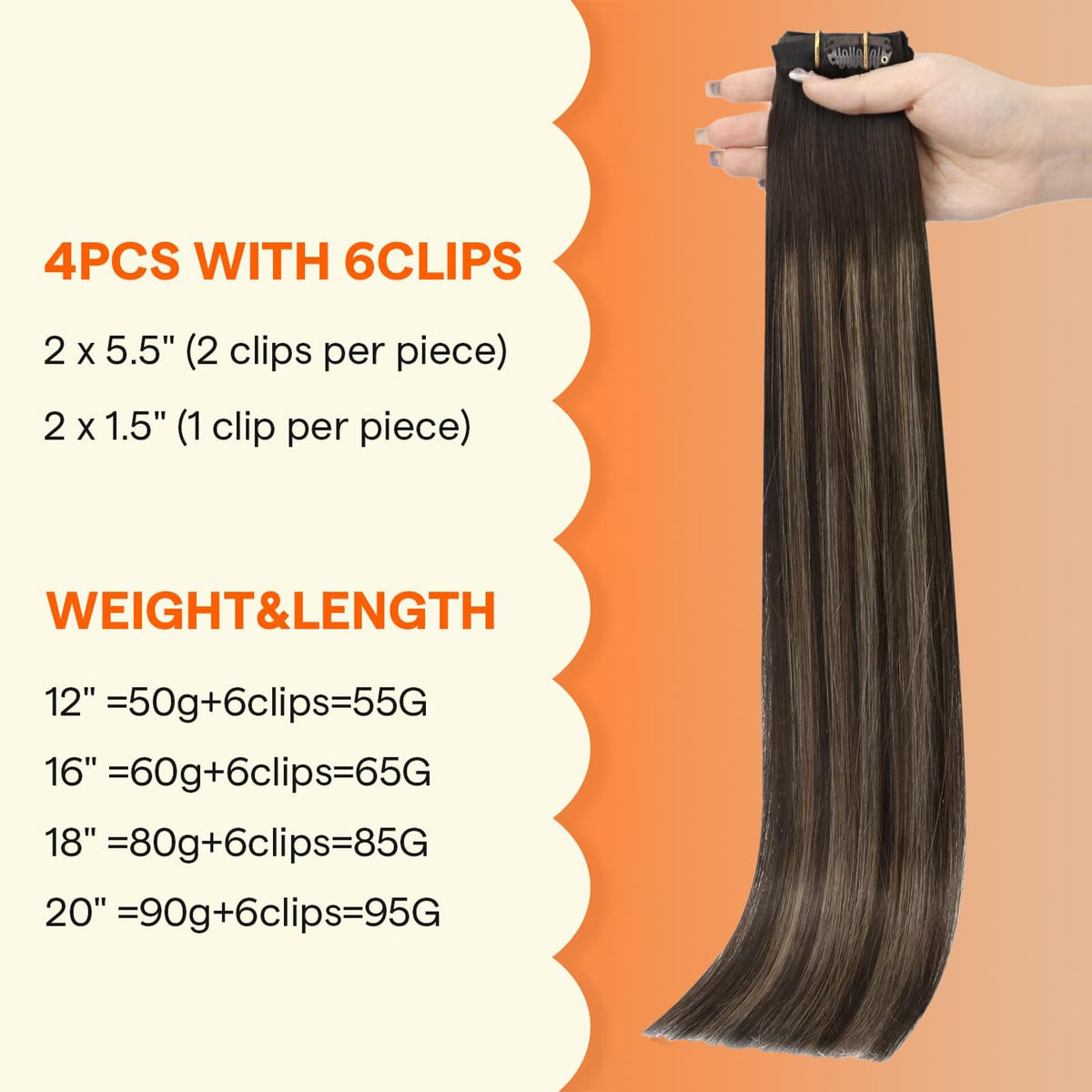 Full Shine hair extensions displayed in packaging