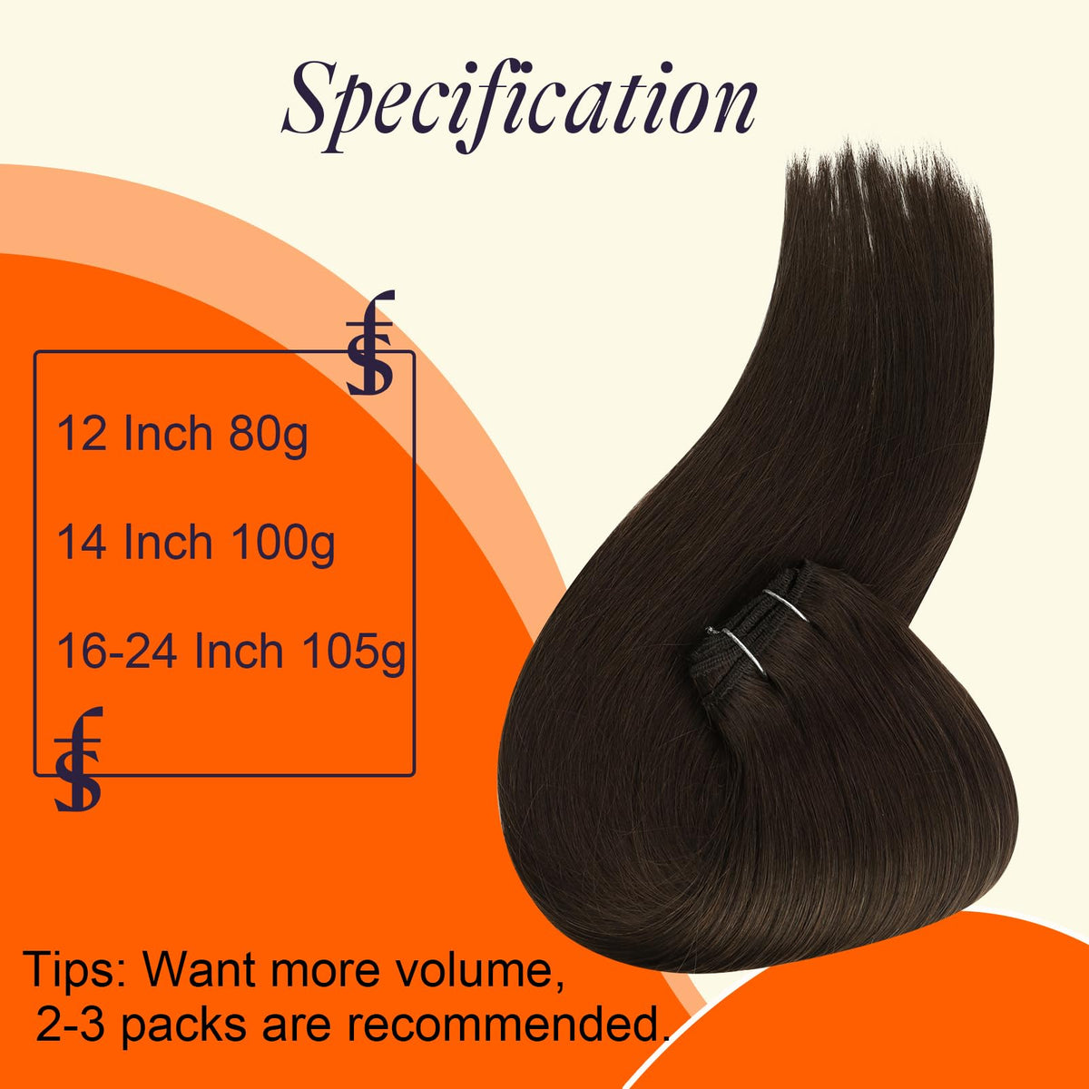 Full Shine hair extensions displayed in various shades