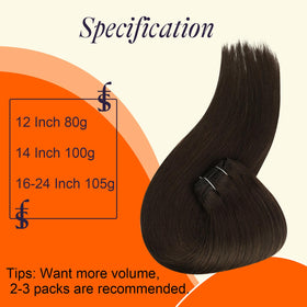 Full Shine hair extensions displayed in various shades
