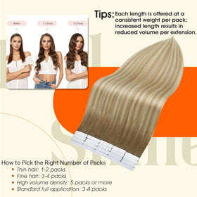Full Shine Hair Extensions displayed on a model