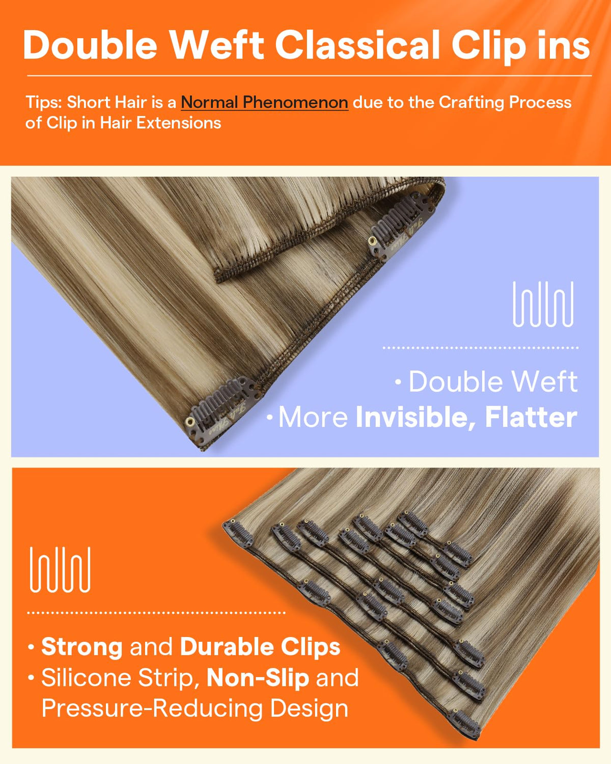 Full Shine Hair Extensions displayed with packaging