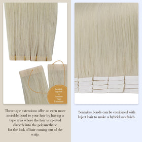 Full Shine Hair Extensions displayed with styling tools