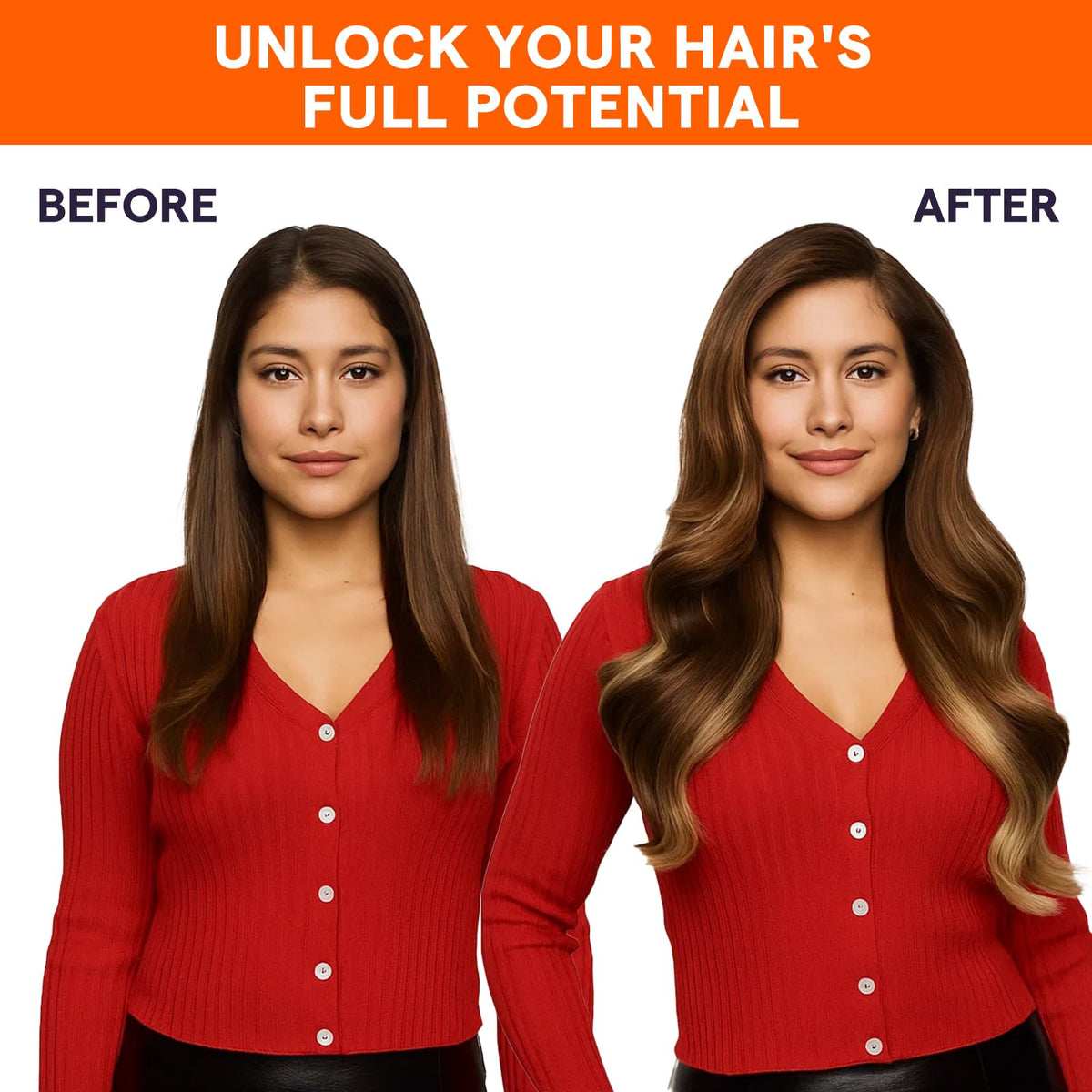 Full Shine Hair Extensions in natural light
