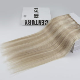 Full Shine hair extensions laid flat for inspection