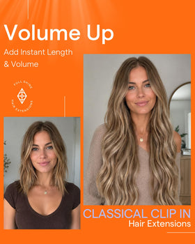 Full Shine Hair Extensions packaging and contents