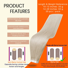 Full Shine Hair Extensions packaging with 20 pieces