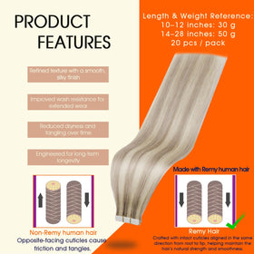 Full Shine Hair Extensions packaging with 24 Inch length