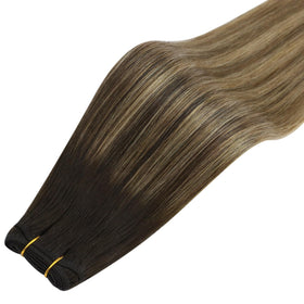 Full Shine hair extensions showing double weft construction