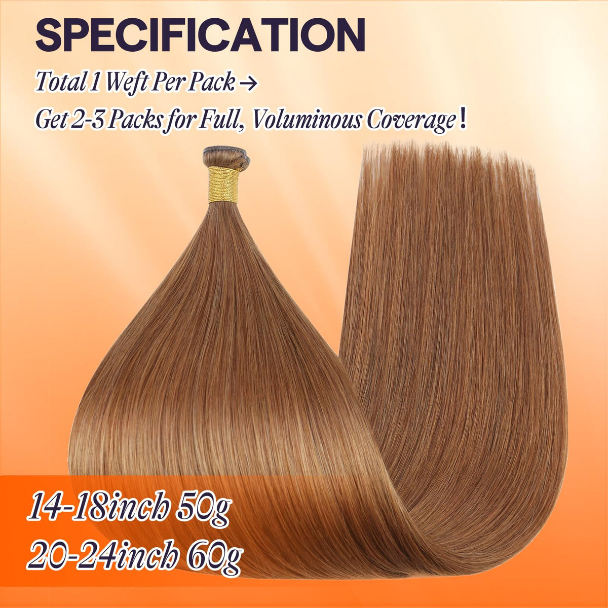 Full Shine Hair Extensions showing lightweight design