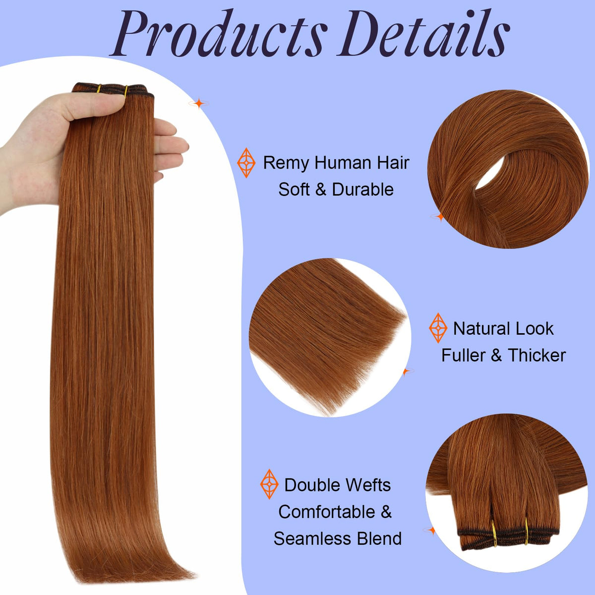 Full Shine hair extensions showing natural colour blending