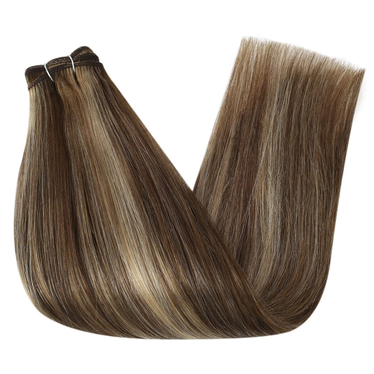 Full Shine Hair Extensions showing texture and colour options