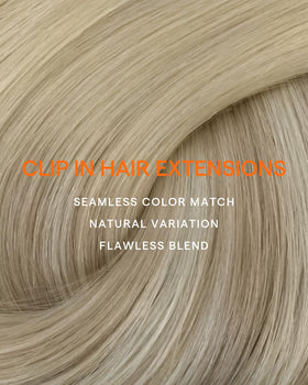 Full Shine hair extensions styled in loose curls