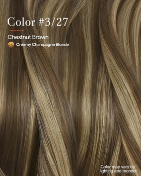 Full Shine hair extensions styled in loose waves