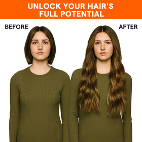 Full Shine hair weft extensions displayed with care tips