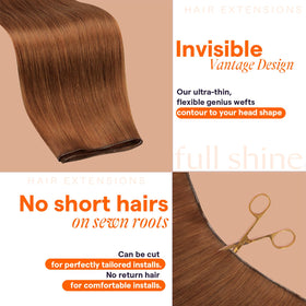 Full Shine Hand Tied Hair Extensions displayed in various colours