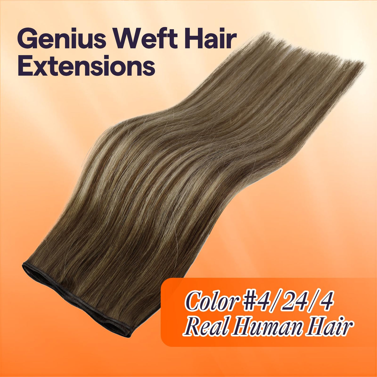 Full Shine Hand Tied Human Hair Extensions 22 Inch packaging
