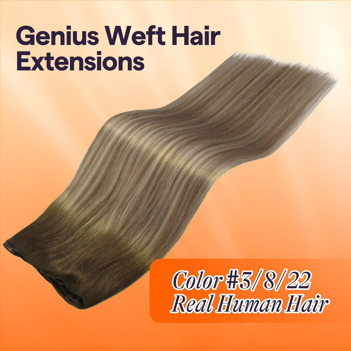 Full Shine Hand Tied Weft Extensions 14 Inch packaging